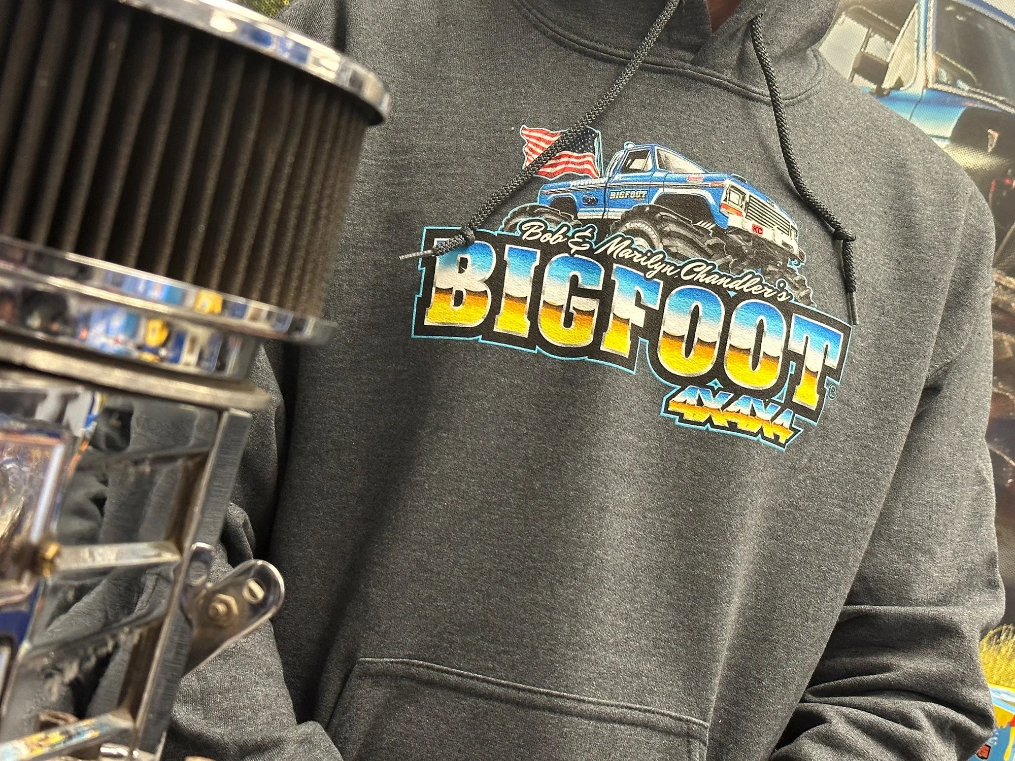 BIGFOOT 1 With Engine Adult Hoodie