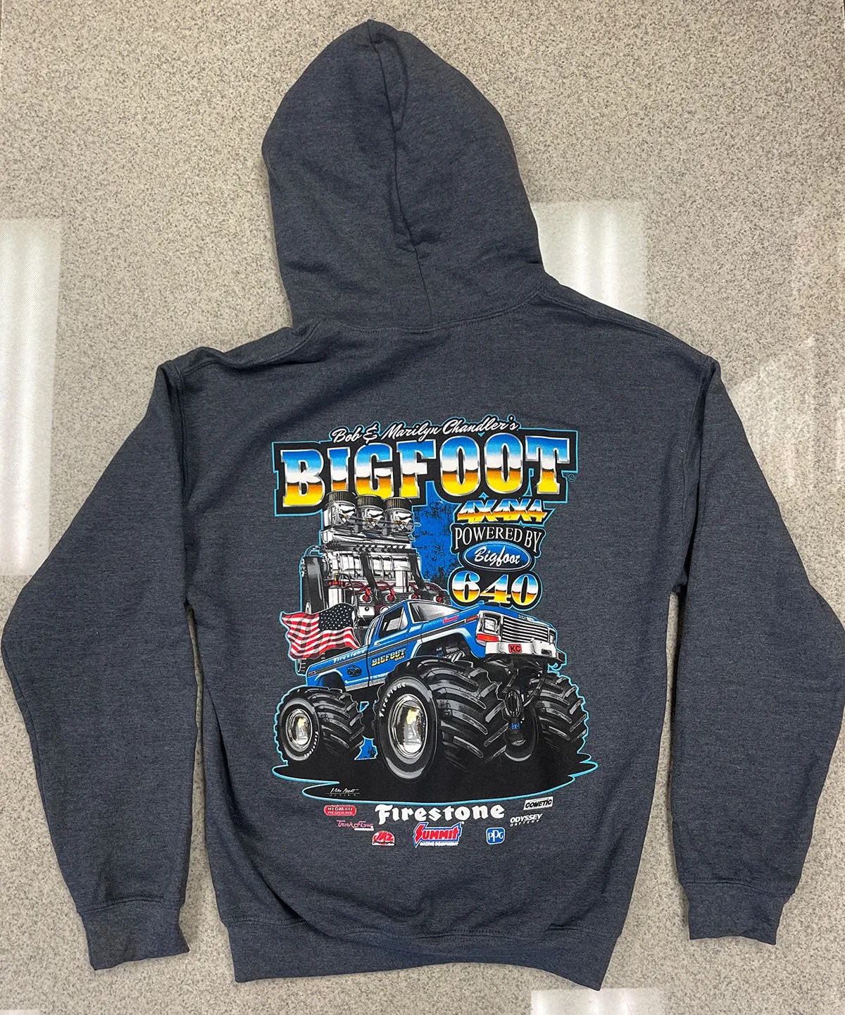 BIGFOOT 1 With Engine Adult Hoodie