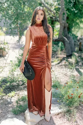 Elegant Prom Dresses Velvet Dress Ruched Formal Dress for Wedding Guest