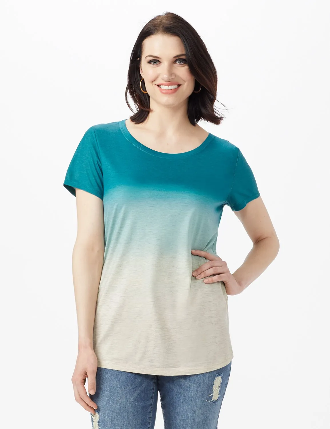 Heathered Ombre Knit Tee