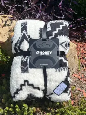 Hooey Fleece Blanket White /Black Aztec