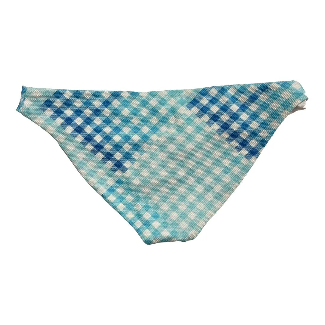 L*SPACE Revolve Brittany Bikini Top and Sandy Bottom Picnic Plaid Pique XL L
