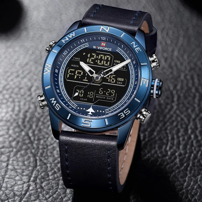 NAVIFORCE Jupiter™ Tactical Water Resistant Analog & Digital Hand Watch