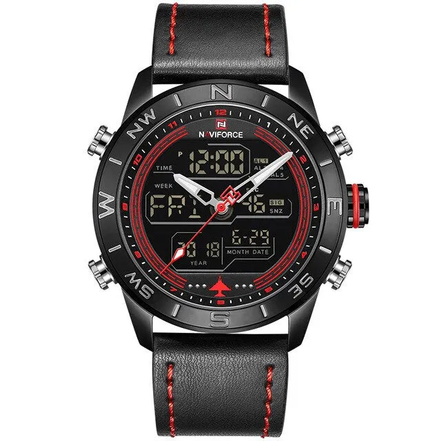 NAVIFORCE Jupiter™ Tactical Water Resistant Analog & Digital Hand Watch