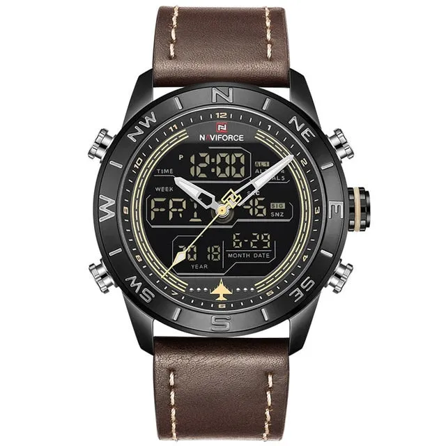 NAVIFORCE Jupiter™ Tactical Water Resistant Analog & Digital Hand Watch