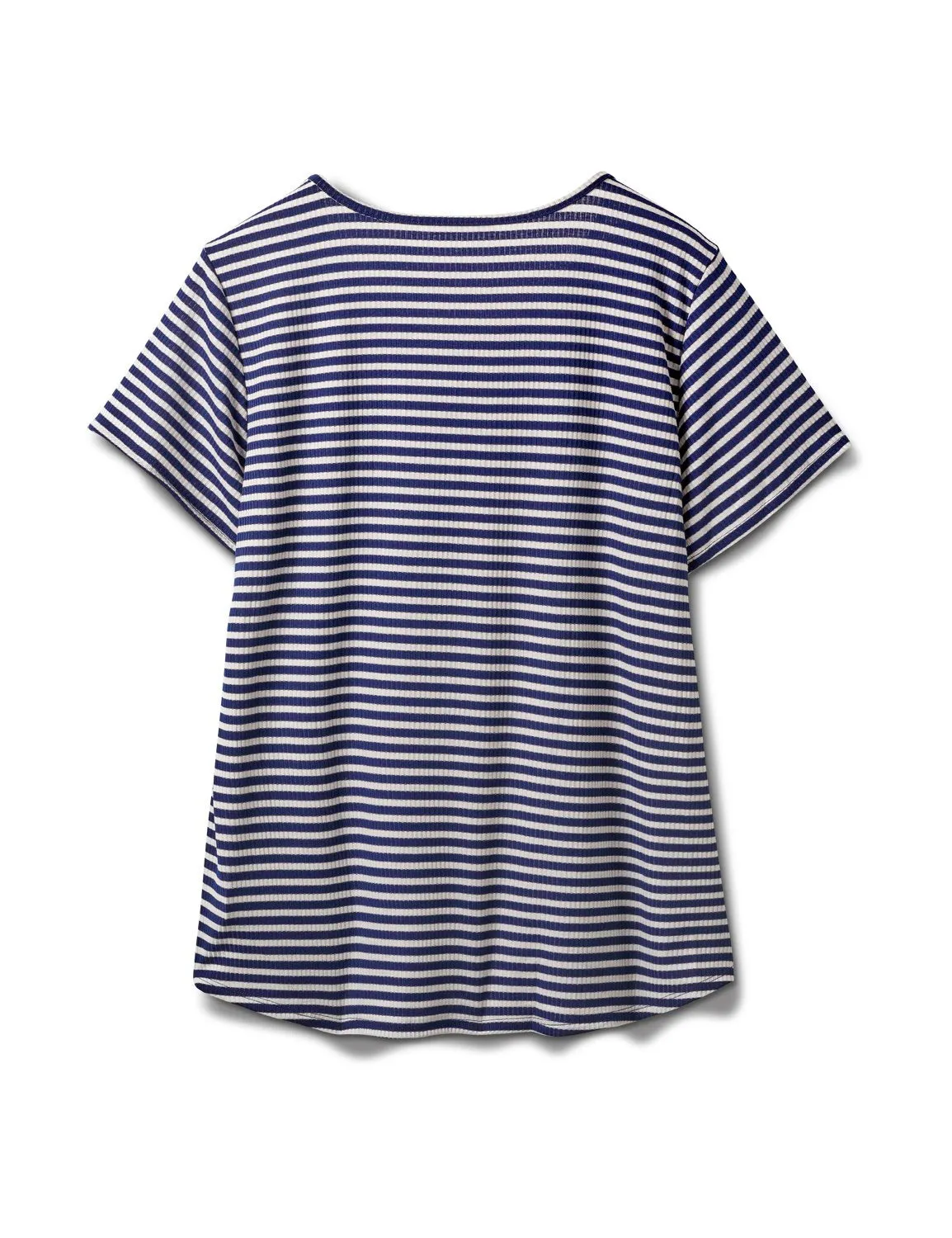 Screen Print Stripe Rib Tee