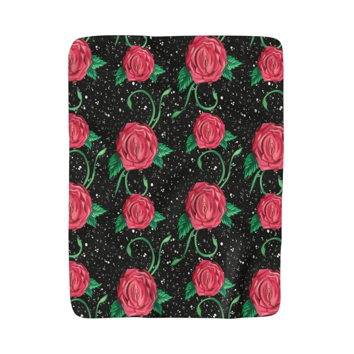 Sherpa Fleece Blanket - Vagina Roses