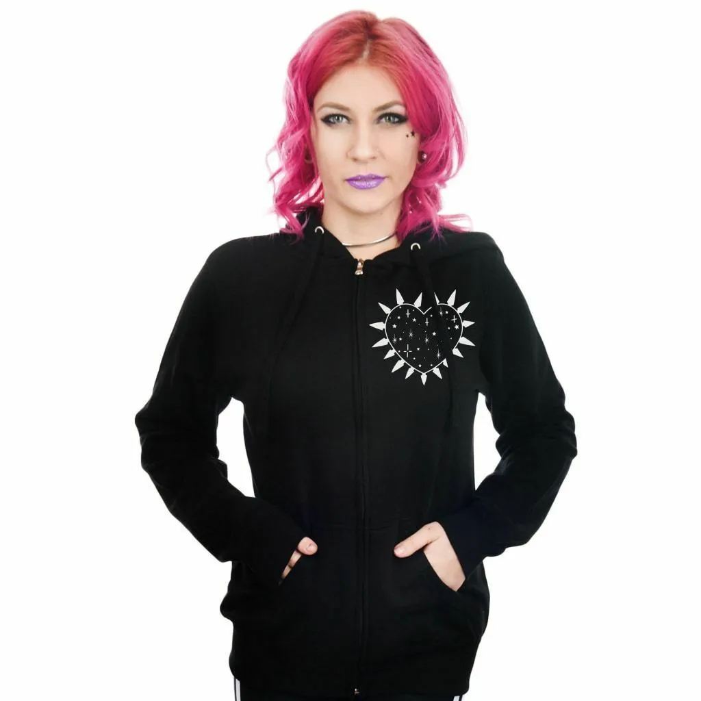 Touch Me & Die Brass Knuckles Zipped Hoodie