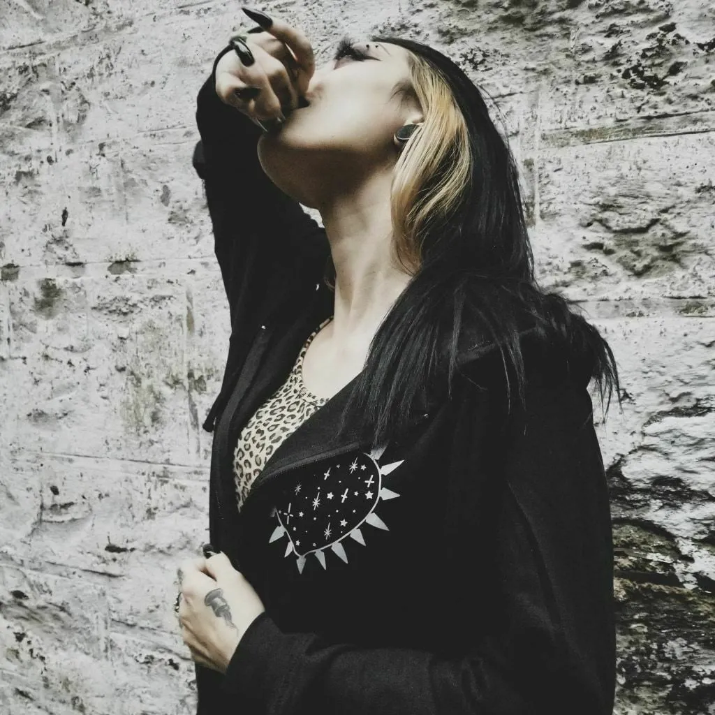 Touch Me & Die Brass Knuckles Zipped Hoodie