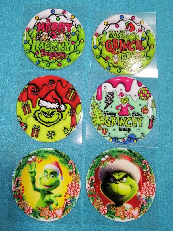 UVDTF 6 Piece Christmas Bundle 3x3 inch Wrap Decals